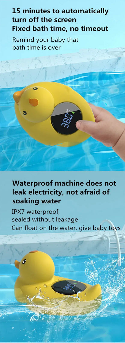 Little Yellow Duck Thermometer Baby Bathtub Shower Water Thermometer Baby Safe Temperature Sensor Floating Waterproof Baby