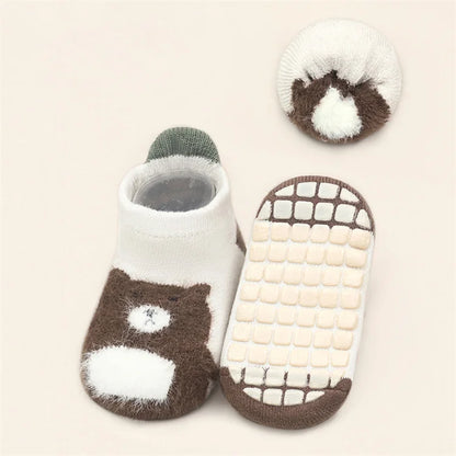 Lawadka Winter Kids Girl Boy Socks Anti Slip Cotton Baby Socks for Girls Boys Casual Soft Print Toddler Children's Sock Non-slip