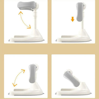 Portable Baby Bath Stand djustable Height Baby Shower Standing Support Wash Seat with Armrest Bath Helper Anti-Skip Base