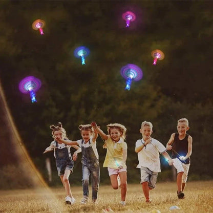 New 50/30/10/5/1Pc Amazing Light Toy Arrow Rocket Helicopter Flying LED Light Toys Party Fun Best Gifts Rubber Band Catapult