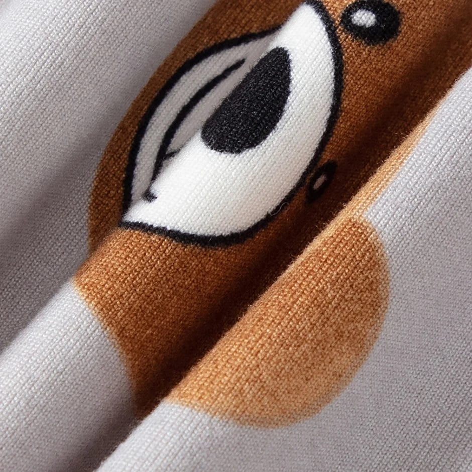 2-piece 2024 new autumn children's cute bear long-sleeved trousers suit boy leisure and comfortable home cover girl Joker pajama