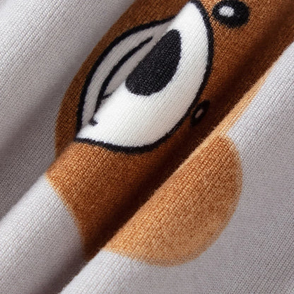 2-piece 2024 new autumn children's cute bear long-sleeved trousers suit boy leisure and comfortable home cover girl Joker pajama