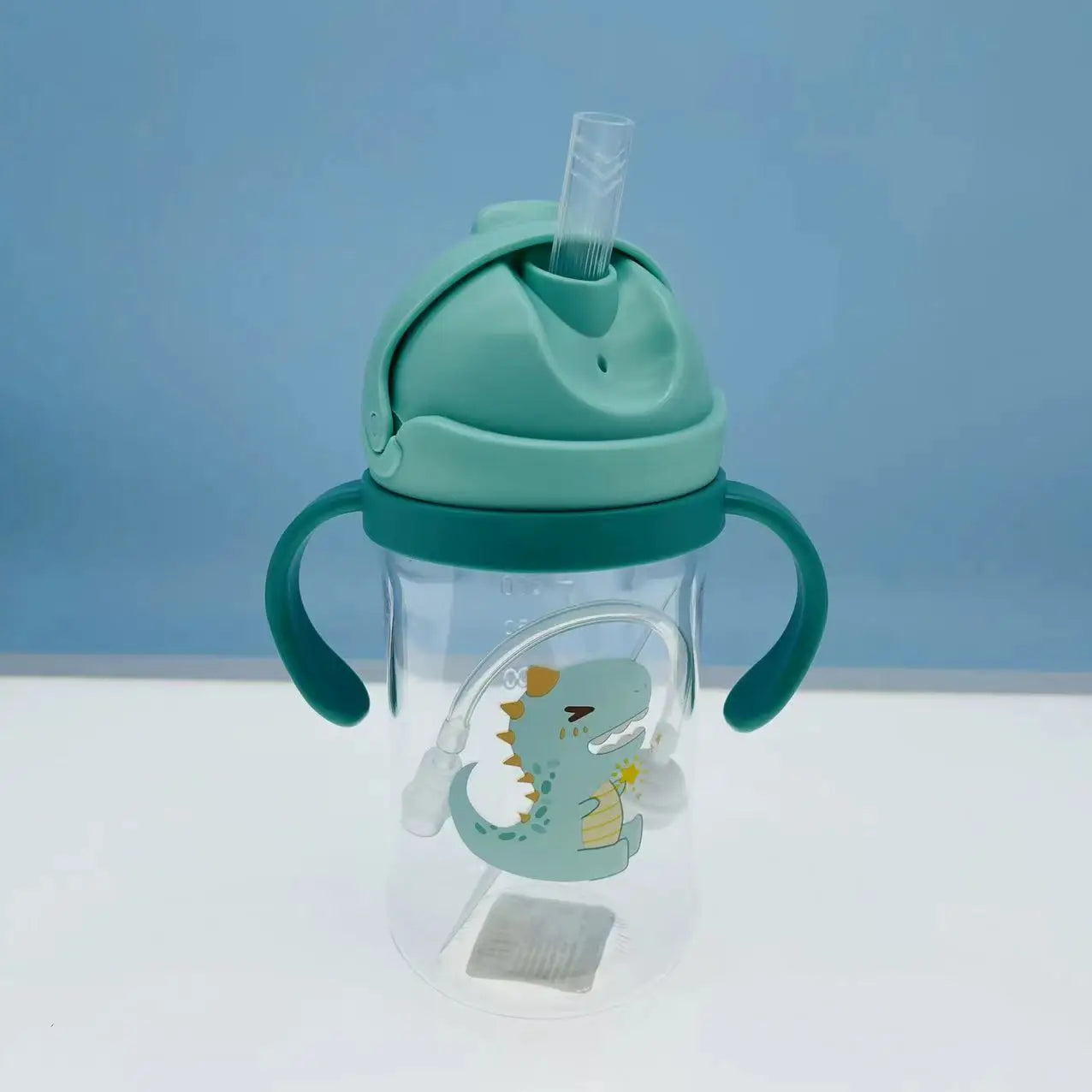 350ml Baby Bottles Drinking Cup Feeding Bottle with Straw Gravity Ball Wide-Caliber Kids Drinking Milk Water Dual-Use Bottle