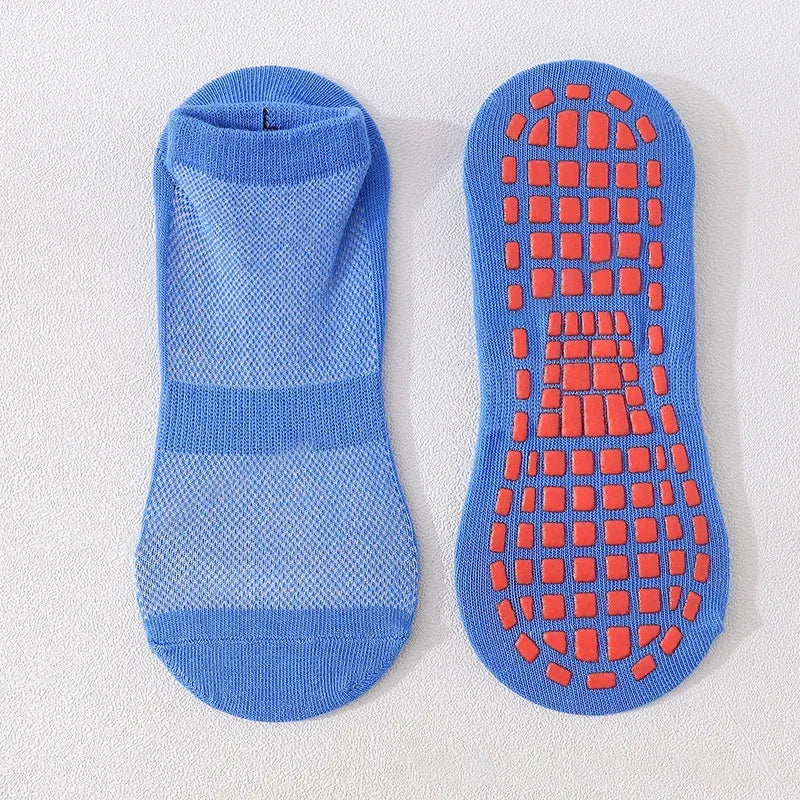 Kids Adults Anti-Slip Sock Trampoline Sock Cotton Breathable Short Socks Elasticity Boy Girl  Outside Family Sports Yoga Socks