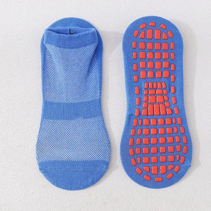 Kids Adults Anti-Slip Sock Trampoline Sock Cotton Breathable Short Socks Elasticity Boy Girl  Outside Family Sports Yoga Socks