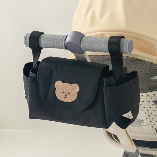 Baby Stroller Bag Pram Organizer Cartoon Bottle Holder Baby Stroller Accessories Hanging Caddy Storage Bag Mommy Bag