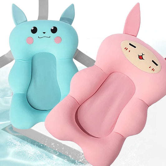 Baby Shower Bath Tub Pad Non-Slip Bathtub Seat Support Mat Newborn Safety Security Bath Support Cushion Foldable Soft Pillow
