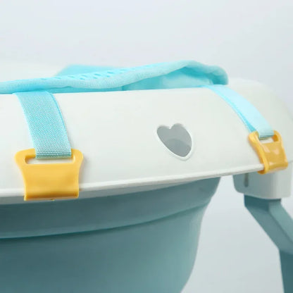Portable Baby Bathtub Pad Ajustable Bath Tub Shower Cushion Newborn Support Seat Mat Foldable Baby Bath Seat Floating Water Pad