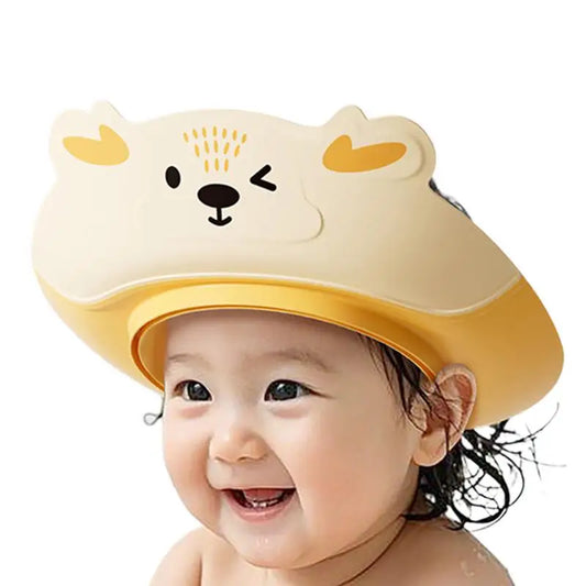 Baby Bathing Hat Adjustable Cartoon Ear Protection Shampooing Visor For Children Kid Showering Supplies For Boys And Girls Hair