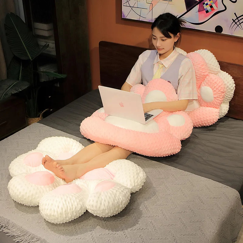 1PC 2 Sizes Soft Paw Pillow Animal Seat Cushion Stuffed Plush Sofa Indoor Floor Home Chair Decor Winter Children Girls Gift