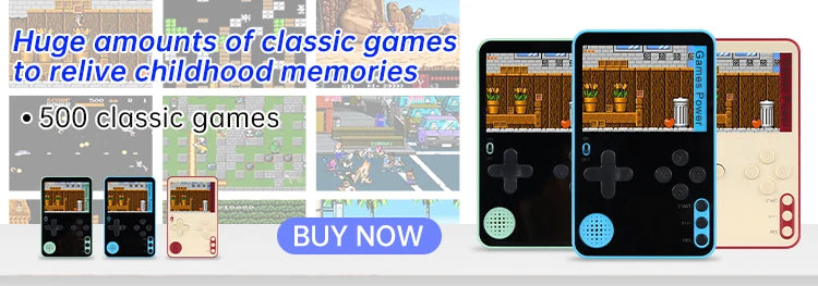 G5S 2.4 Inch Video Game Console Mini Portable Retro TV Handheld Game Player Built-in 500 Games AV Output Support 2 Player