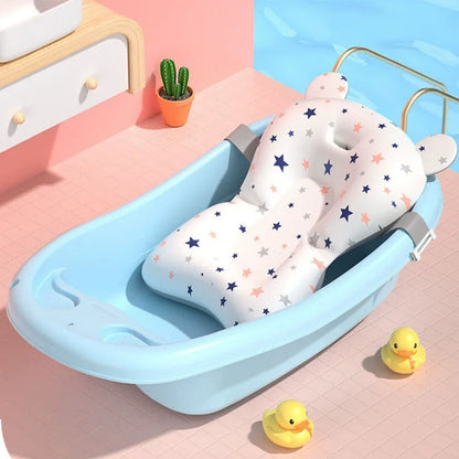 Infant Baby Bath Tub Pad Portable Baby Non-Slip Bathtub Mat Children Shower Air Cushion Bed Newborn Baby Security Bath Seat