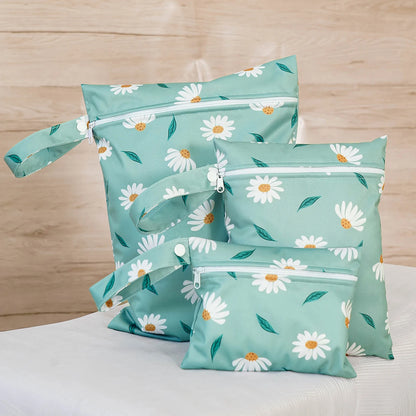 3pcs Different Size Waterproof Wet Bag Wet Dry Bags For Baby Cloth Diapers&Breast Pump Part Organizer For Swimsuit Wet Clothes