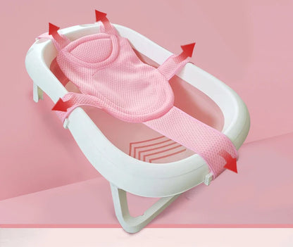 Baby Shower Bath Tub Pad Non-Slip Bathtub Seat Support Mat Newborn Safety Security Bath Support Cushion Foldable Soft Pillow