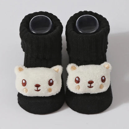 Baby Socks Spring and Autumn Soft Cotton Newborn Baby Socks in The Tube Cartoon 3D Doll Infant Boys Girls Socks 0-6 months