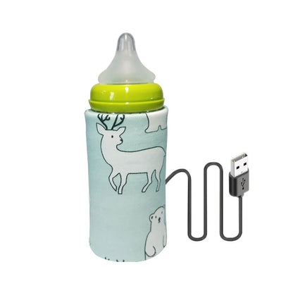 USB Milk Water Bottle Warmer Travel Stroller Insulated Baby Nursing Bottle Heater Newborn Infant Portable Bottle Feeding Warmers