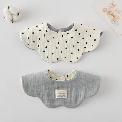 New Cute Cotton Baby Feeding Drool Bib Infants Two-sided Usable Saliva Towel Soft Burp Cloth For Newborn Toddler Kids Bibs