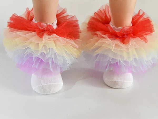 Girls Ruffle Socks Large Ruffled Edge Lace Trimmed Cotton Socks Small/Large Child