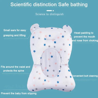 Infant Baby Bath Tub Pad Portable Baby Non-Slip Bathtub Mat Children Shower Air Cushion Bed Newborn Baby Security Bath Seat