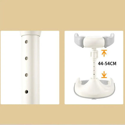 Portable Baby Bath Stand djustable Height Baby Shower Standing Support Wash Seat with Armrest Bath Helper Anti-Skip Base