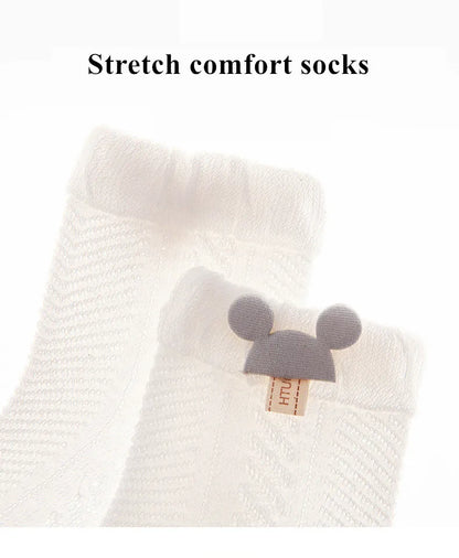 4Pairs/Lot Summer Baby Mesh Thin Socks Cartoon Soft Cotton Newborn Sock Princess Infant Toddler Girls Cute Breathable Socks