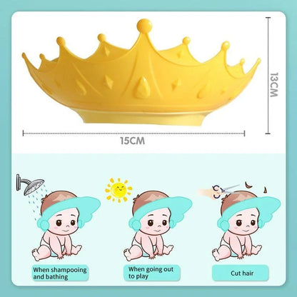 Baby Swim Shower Cap Bath Shampoo Adjustable Eye Protection Head Water Cover Baby Care Wash Hair Shower Cap For 0-6 Years Kids