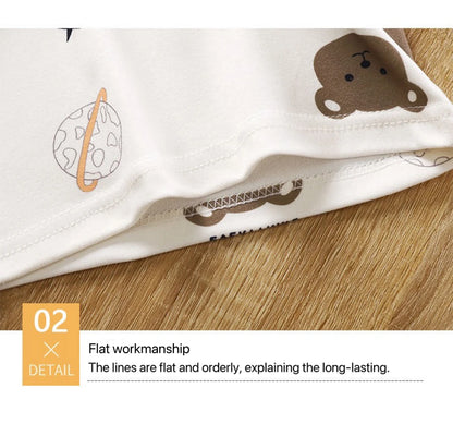 1pcs Children's Underwear Set Kids Soft Cotton Pajamas Boys Girls Baby Spring Autumn Cute Cartoon Long Sleeve Home Sleepwear