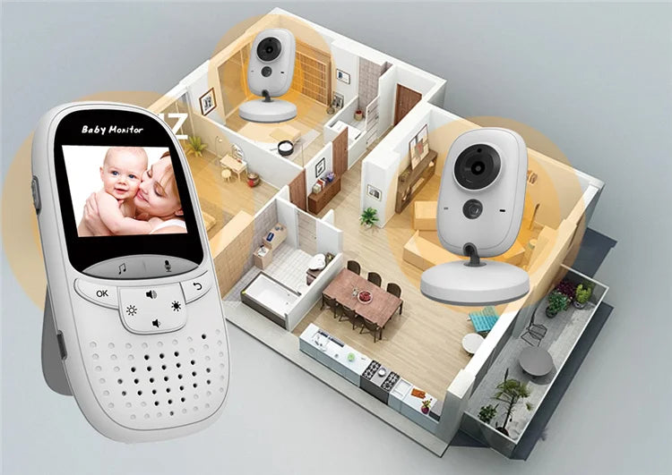 VB602 Baby Monitor IR Night Vision Temperature Monitor Lullabies Intercom VOX Mode Video Baby Camera Walkie Talkie Babysitter
