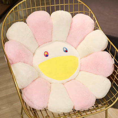 40/60cm Sunflower Plush Pillow Soft Plush Flower Pillow Plant Mat Sofa Bed Sleep Back Pillow Kawaii Room Decor Gifts