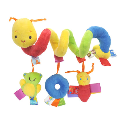 Car Seat Toys for Babies Rattle Mirror Crinkle Squeaky Carseat Stroller Toys 0-6 Months Developmental Newborn Baby Girl Gifts