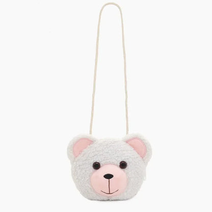 Cartoon Plush Crossbody Bag for Children Cute Animal Bear Coin Wallet Boys and Girls Mini Shoulder Bag Kawaii Plush Purses