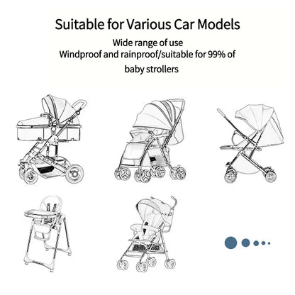 Universal Waterproof Rain Cover For Prams Pram Accessories Transparent Dust Cover Open Zip Umbrella Rainy Season Waterproof