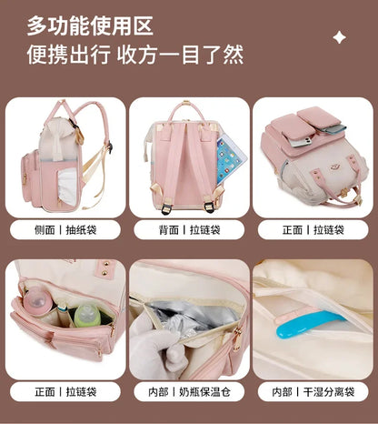 Multifunctional Large-capacity Mommy Bags for Outings Travel Backpack Waterproof Portable Mother and Baby Bag Women's Backpack