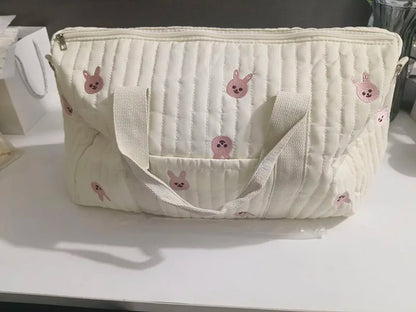 New Embroidered Mom Bag Storage Bag Large Capacity Mommy Travel Bag Fashion Multi-functional Handbag Lightweight Diagonal