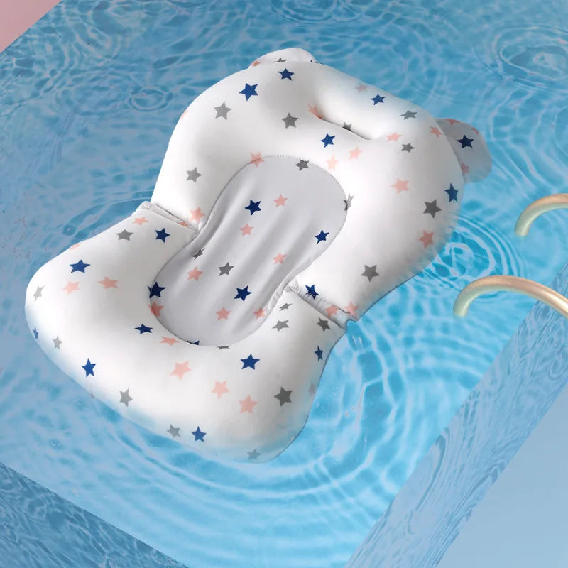 Baby shower lying down, baby shower artifact can sit and lie down, newborn net bag bath pad, bathtub floating pad
