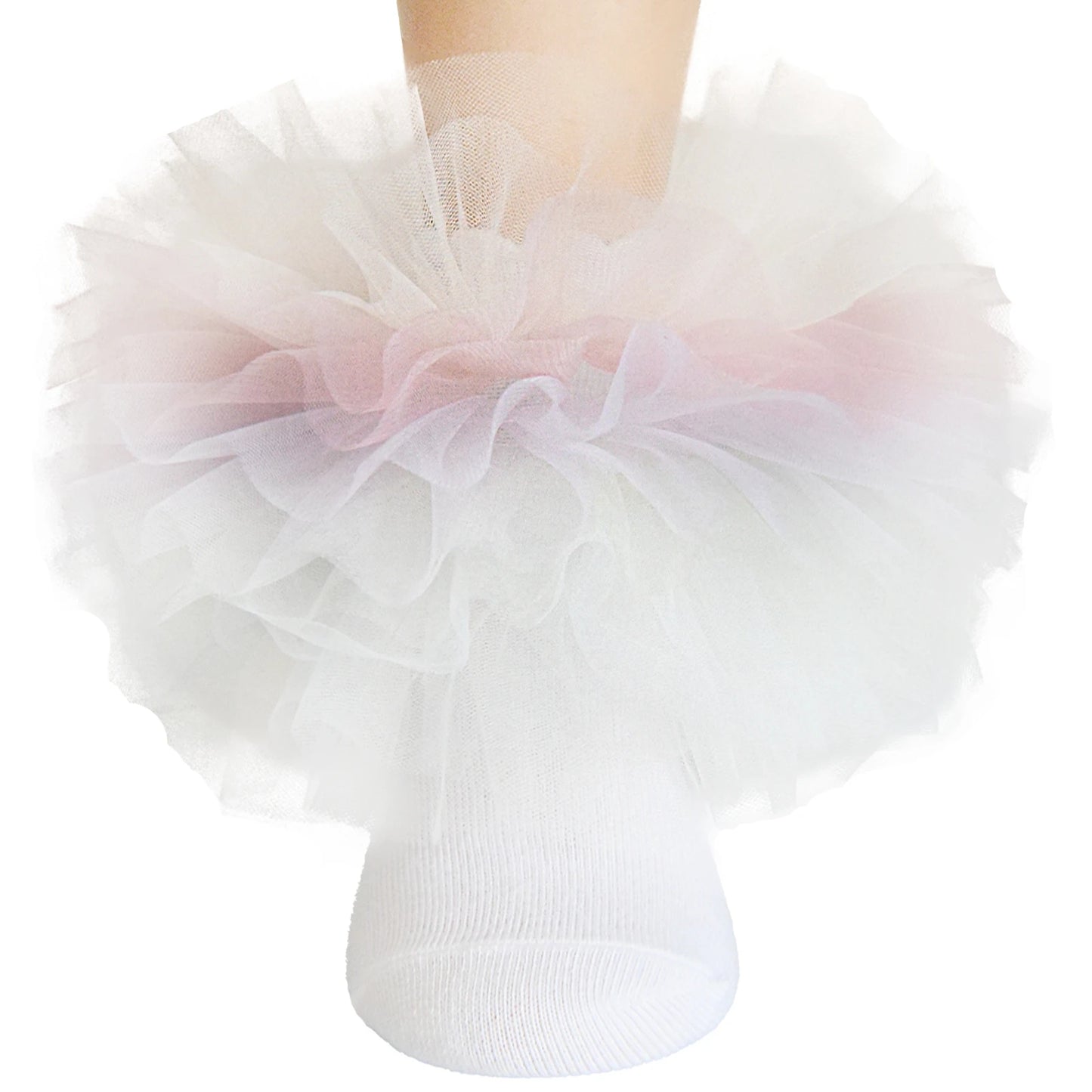 Girls Ruffle Socks Large Ruffled Edge Lace Trimmed Cotton Socks Small/Large Child