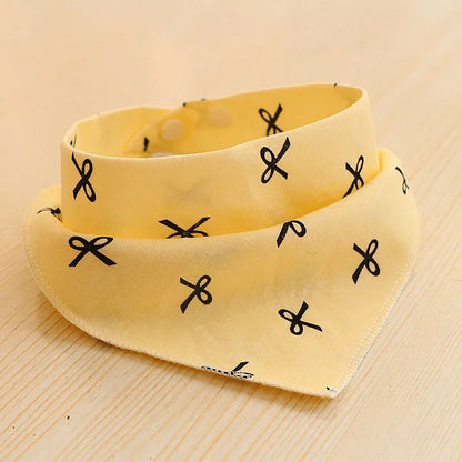 Baby Cotton Feeding Apron Triangle Bibs Girls Boys Cartoon Feeding Scarf Bib Collar Bib Burp Cloth Bandana Saliva Towel