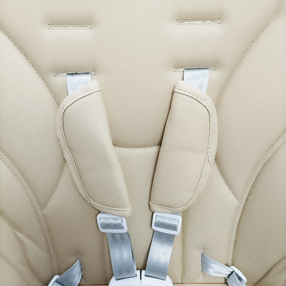 Seat Cushion For Peg perego Siesta Aag Prima Pappa Zero 3 High Chair Baby Stroller PU Leather Safety Belt Shoulder Crotch PAD