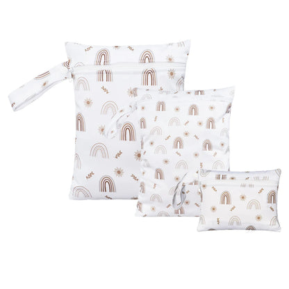3pcs Different Size Waterproof Wet Bag Wet Dry Bags For Baby Cloth Diapers&Breast Pump Part Organizer For Swimsuit Wet Clothes