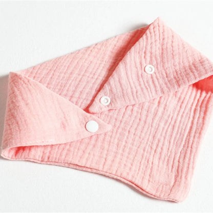 5Pcs Feeding Drool Bibs Cotton Accessories Newborn Solid Color Button Soft Towel Baby Bibs