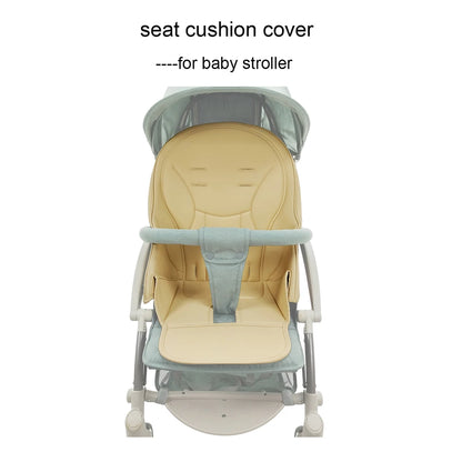 Seat Cushion For Peg perego Siesta Aag Prima Pappa Zero 3 High Chair Baby Stroller PU Leather Safety Belt Shoulder Crotch PAD