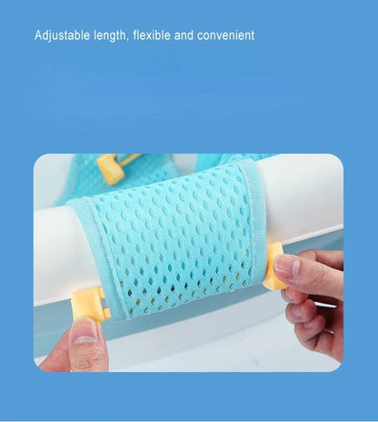 Baby Bath Mat Newborn T-Net Adjustable Newborn Bathtub Net Bath Protector Bath Accessories Baby Products Foldable Mat and Shower