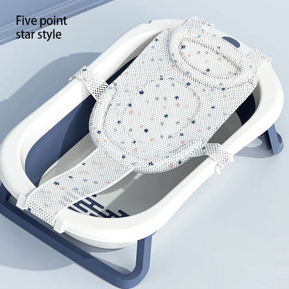 Baby shower lying down, baby shower artifact can sit and lie down, newborn net bag bath pad, bathtub floating pad