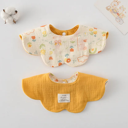 New Cute Cotton Baby Feeding Drool Bib Infants Two-sided Usable Saliva Towel Soft Burp Cloth For Newborn Toddler Kids Bibs