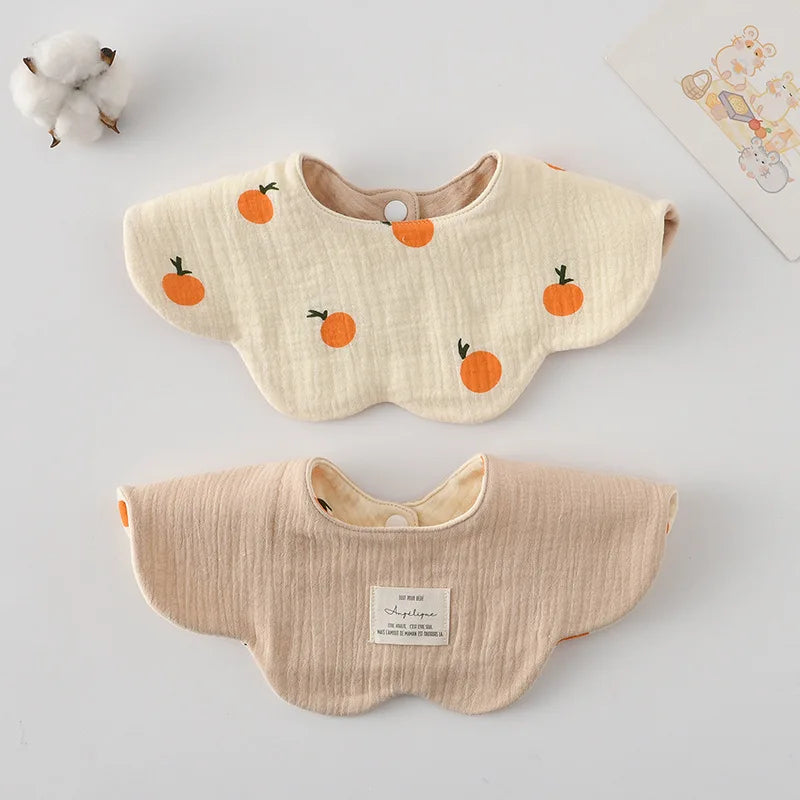 New Cute Cotton Baby Feeding Drool Bib Infants Two-sided Usable Saliva Towel Soft Burp Cloth For Newborn Toddler Kids Bibs