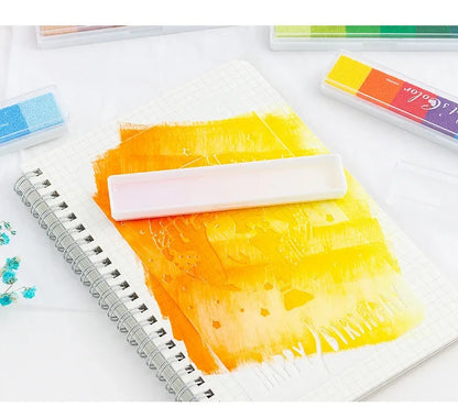 Journamm Finger Painting Kit Drawing Stencils Colorful Inkpad DIY Scrapbooking Creative Stationery Paint Tool School Supplies