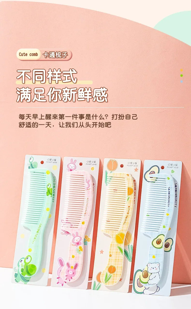 Baby Portable Untangling Hair Brush Health Care Tools Combs Kids Cute Rabbit Bear Children Hairbrush Comb for Girls Accessories