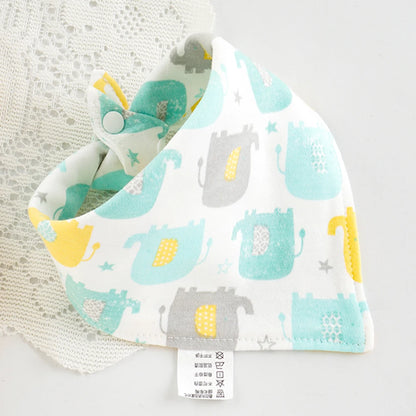 Baby Bibs Cotton Cute Animal Print Saliva Towel Bandana Bibs Newborn Teething Drooling Bib Unisex Feeding Apron For Boy Girl