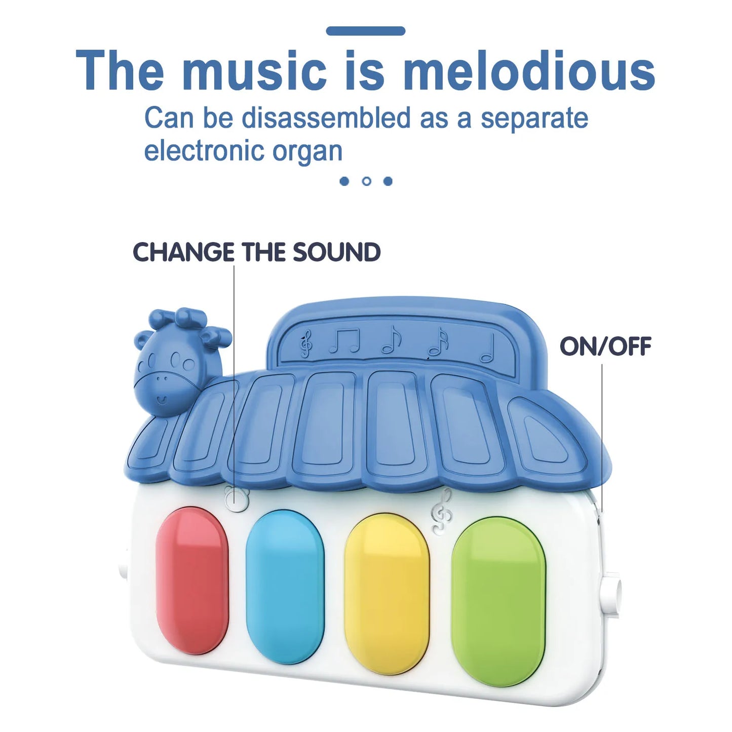 Children's pedal piano education early education music fitness baby music fitness equipment toy light crawling mat