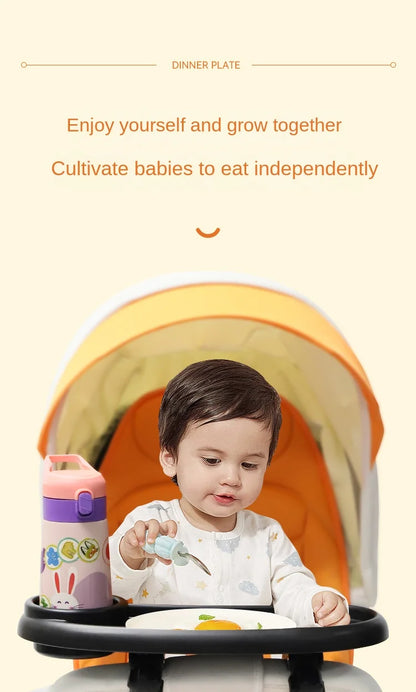 3 In 1 Baby Stroller Dinner Table Tray Phone Stand Plate Accessories Supplies for Toddler Infant Girl Boy Milk Bottle Cup Holder